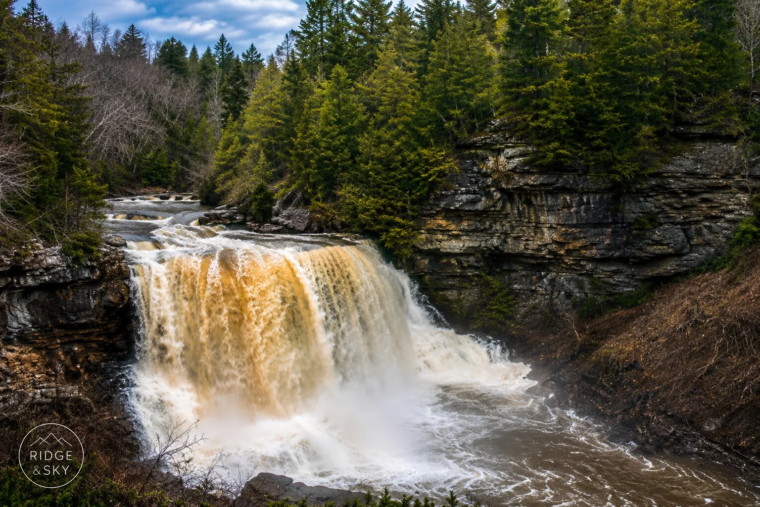 Mountain waterfall