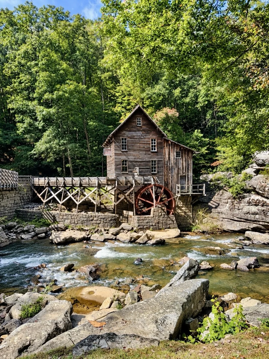 Historic gristmill in the mountains
